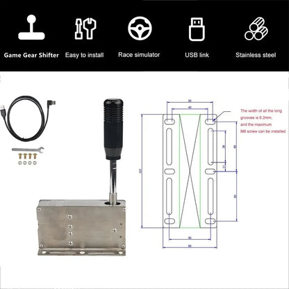 PC USB Racing Games Sequential Shifter H Gear Shift SIM For Logitech G25 G27 G29 G920 G923 Thrustmaster T300RS/GT T500 For ETS2