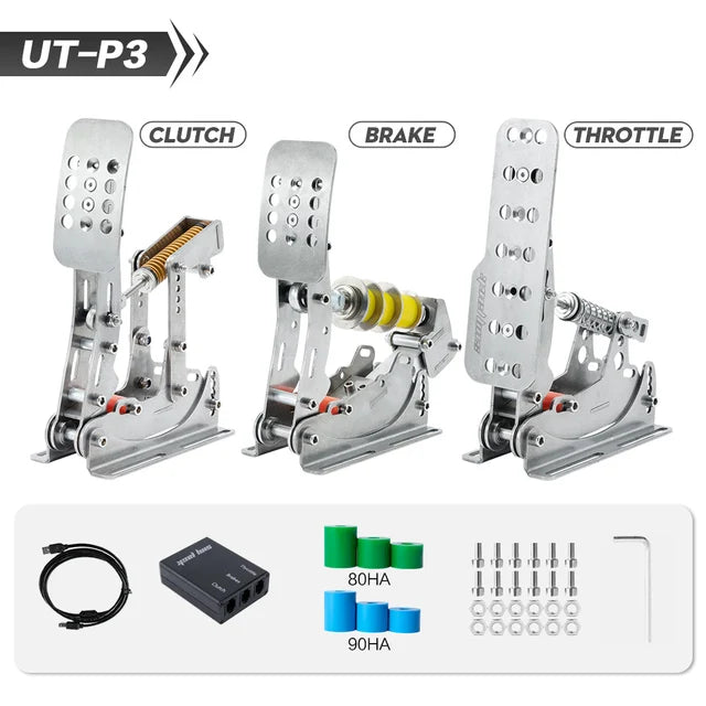 SIMJACK UT Pedals Sim Racing Pedals PC Racing Simulator Pressure Sensor  Load Cell  HE Hydraulic Pedal