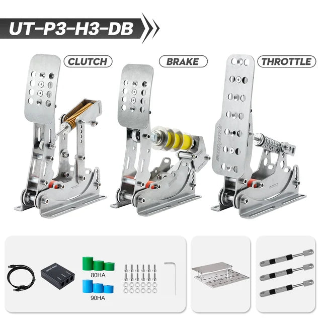 SIMJACK UT Pedals Sim Racing Pedals PC Racing Simulator Pressure Sensor  Load Cell  HE Hydraulic Pedal