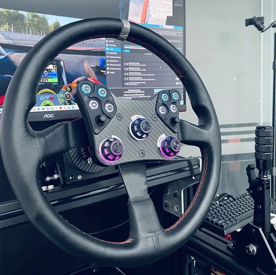 Sim Racing RA Rally Steering Wheel for PC - Plug and Play, Realistic Experience, Compatible with Mainstream PC Racing Games